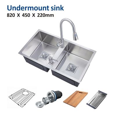 82x45 Rectangular Stainless Steel Sink , 18 Gauge Undermount Sink