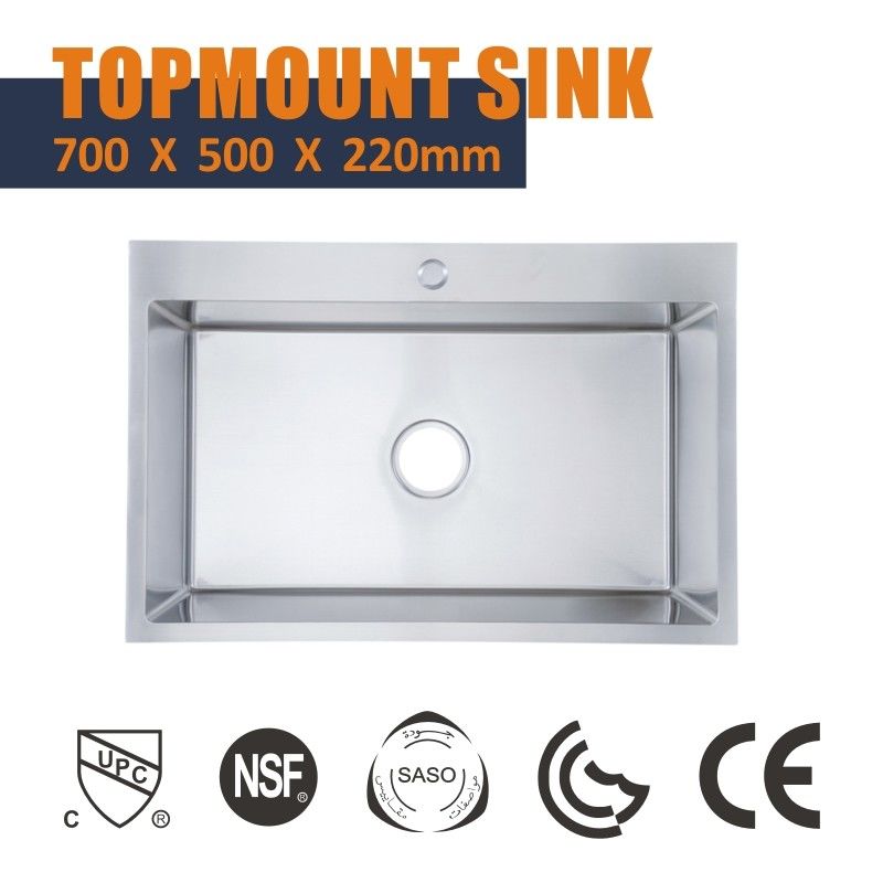 70x50 16 Gauge Undermount Stainless Steel Kitchen Sink